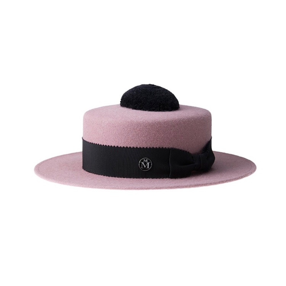 Maison michel Kiki Wool Boater Hat with bow